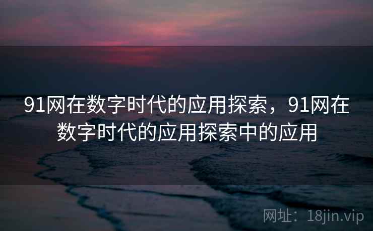 91网在数字时代的应用探索,91网在数字时代的应用探索中的应用 91网在数字时代的应用探索,91网在数字时代的应用探索中的应用