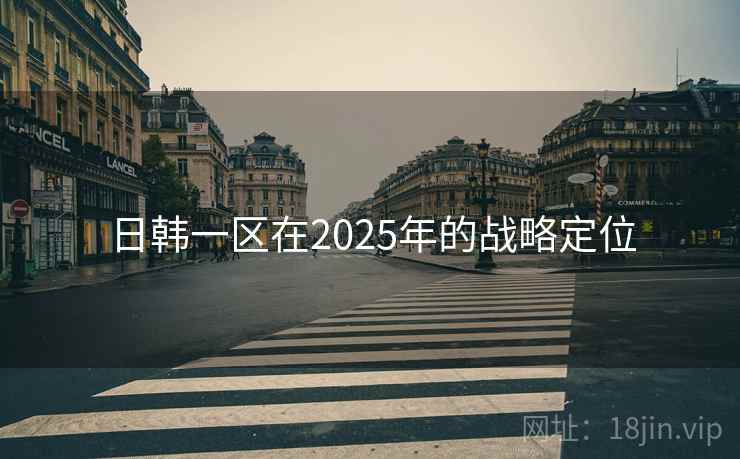 日韩一区在2025年的战略定位 日韩一区在2025年的战略定位