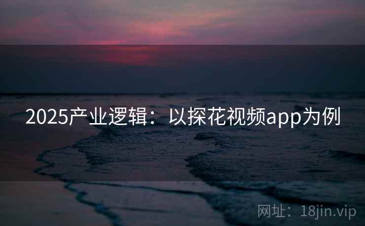 2025产业逻辑：以探花视频app为例